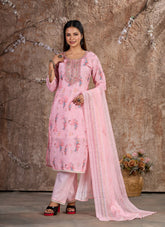 Pink Colour House Wear Salwar Suit
